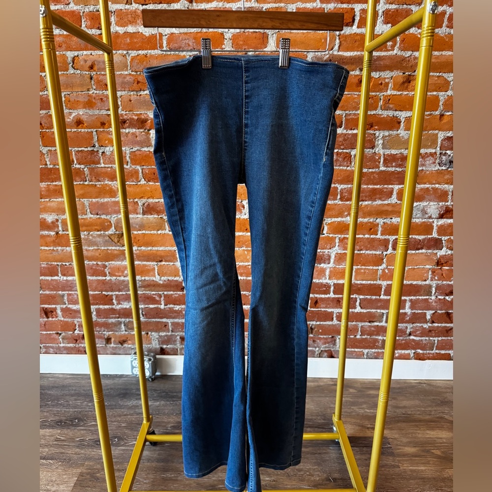 We The Free Dark Blue Flare Jeans